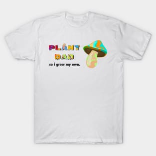 Funny Plant Dad Shrooms Design T-Shirt